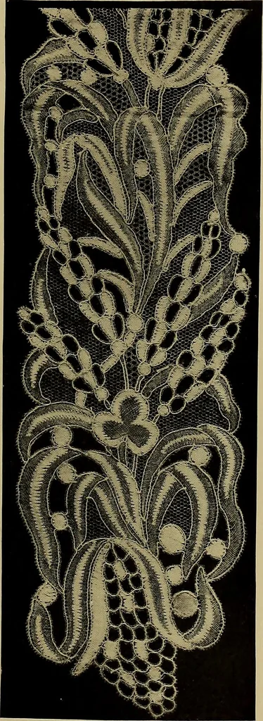 An illustration from A history of hand-made lace : Dealing with the origin of lace, the growth of the great lace centres, the mode of manufacture, the methods of distinguishing and the care of various kinds of lace ..., 1900, leaf 164