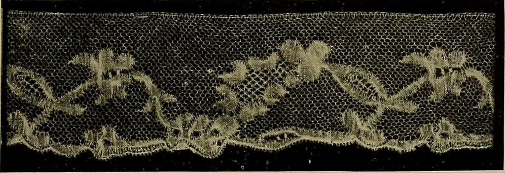 An illustration from A history of hand-made lace : Dealing with the origin of lace, the growth of the great lace centres, the mode of manufacture, the methods of distinguishing and the care of various kinds of lace ..., 1900, leaf 176