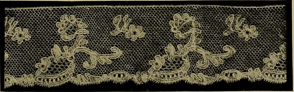 An illustration from A history of hand-made lace : Dealing with the origin of lace, the growth of the great lace centres, the mode of manufacture, the methods of distinguishing and the care of various kinds of lace ..., 1900, leaf 176