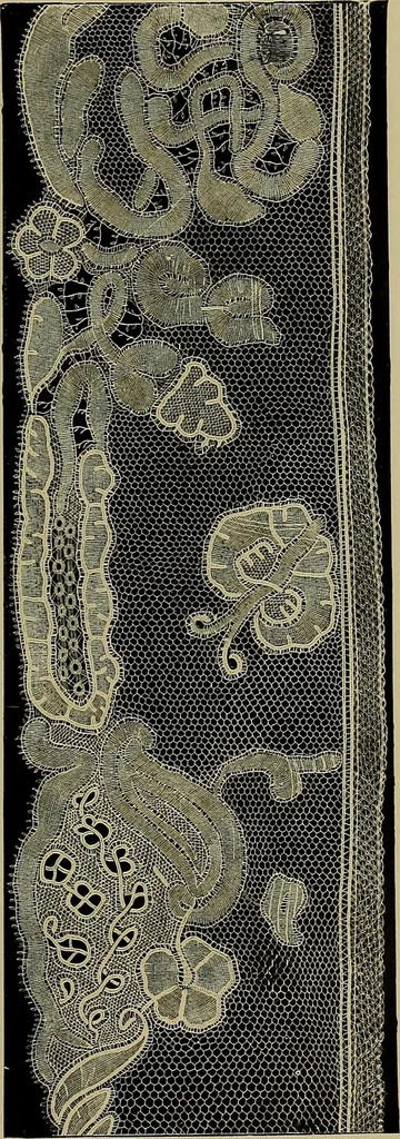 An illustration from A history of hand-made lace : Dealing with the origin of lace, the growth of the great lace centres, the mode of manufacture, the methods of distinguishing and the care of various kinds of lace ..., 1900, leaf 194