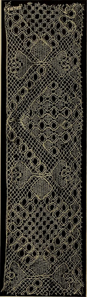 An illustration from A history of hand-made lace : Dealing with the origin of lace, the growth of the great lace centres, the mode of manufacture, the methods of distinguishing and the care of various kinds of lace ..., 1900, leaf 209