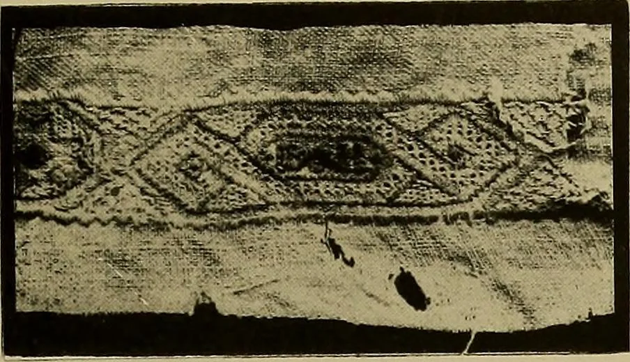 An illustration from A history of hand-made lace : Dealing with the origin of lace, the growth of the great lace centres, the mode of manufacture, the methods of distinguishing and the care of various kinds of lace ..., 1900, leaf 22