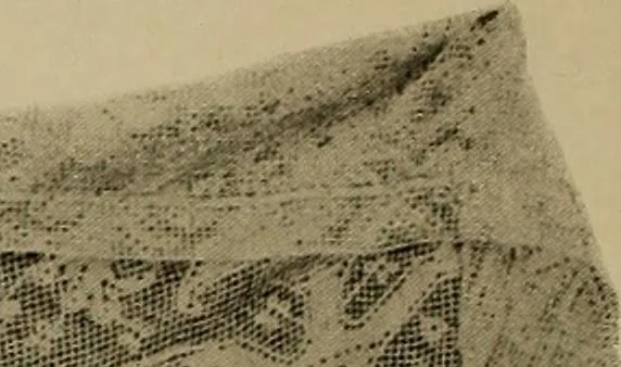 An illustration from A history of hand-made lace : Dealing with the origin of lace, the growth of the great lace centres, the mode of manufacture, the methods of distinguishing and the care of various kinds of lace ..., 1900, leaf 29