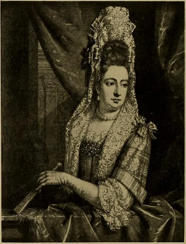 An illustration from A history of hand-made lace : Dealing with the origin of lace, the growth of the great lace centres, the mode of manufacture, the methods of distinguishing and the care of various kinds of lace ..., 1900, leaf 49