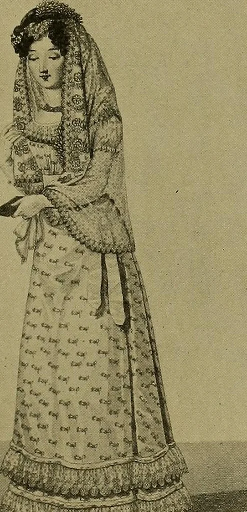 An illustration from A history of hand-made lace : Dealing with the origin of lace, the growth of the great lace centres, the mode of manufacture, the methods of distinguishing and the care of various kinds of lace ..., 1900, leaf 78