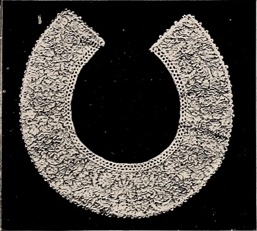 An illustration from A history of hand-made lace : dealing with the origin of lace, the growth of the great lace centres, the mode of manufacture, the methods of distinguishing and the care of various kinds of lace, 1900, leaf 204