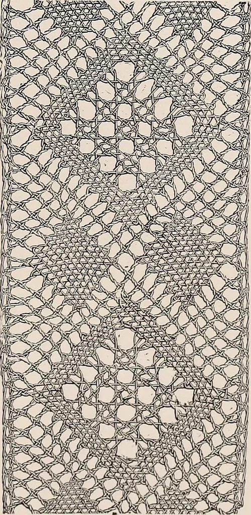 An illustration from A history of hand-made lace : dealing with the origin of lace, the growth of the great lace centres, the mode of manufacture, the methods of distinguishing and the care of various kinds of lace, 1900, leaf 208