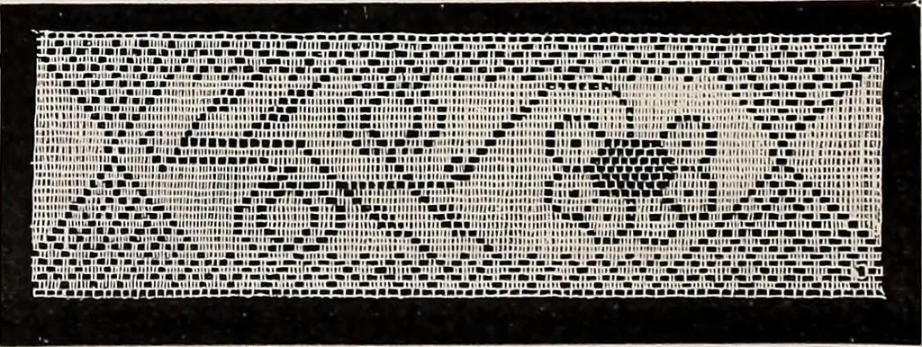 An illustration from A history of hand-made lace : dealing with the origin of lace, the growth of the great lace centres, the mode of manufacture, the methods of distinguishing and the care of various kinds of lace, 1900, leaf 215