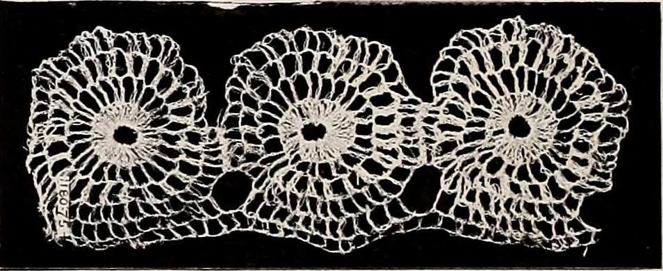 An illustration from A history of hand-made lace : dealing with the origin of lace, the growth of the great lace centres, the mode of manufacture, the methods of distinguishing and the care of various kinds of lace, 1900, leaf 229