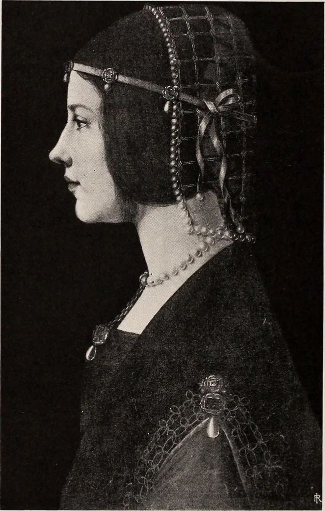 An illustration from A history of hand-made lace : dealing with the origin of lace, the growth of the great lace centres, the mode of manufacture, the methods of distinguishing and the care of various kinds of lace, 1900, leaf 33