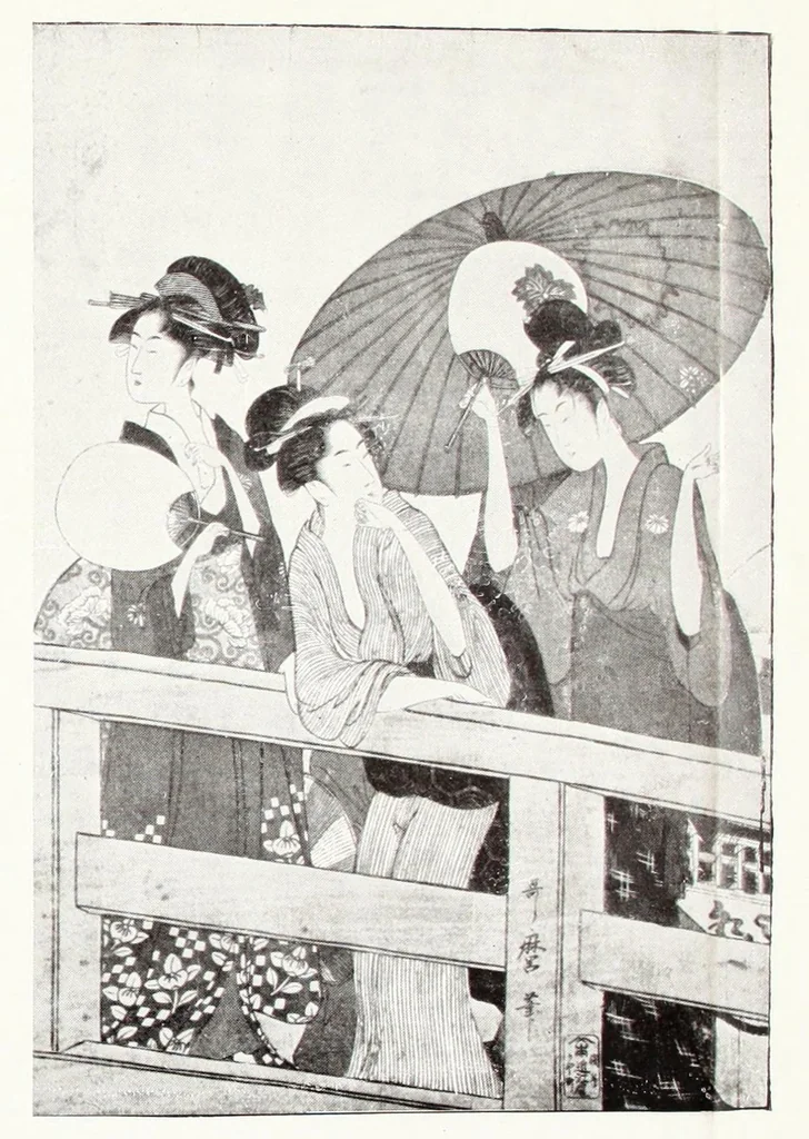 An illustration from A history of Japanese colour -prints, 1910, leaf 119