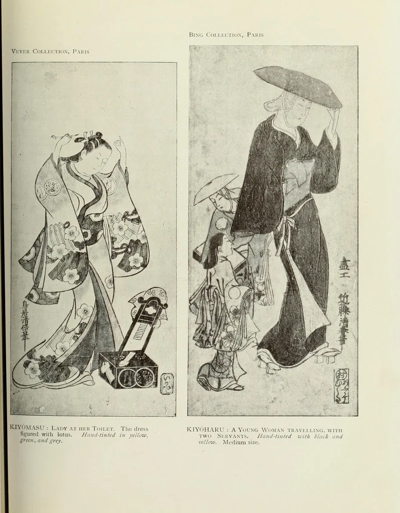 An illustration from A history of Japanese colour -prints, 1910, leaf 173