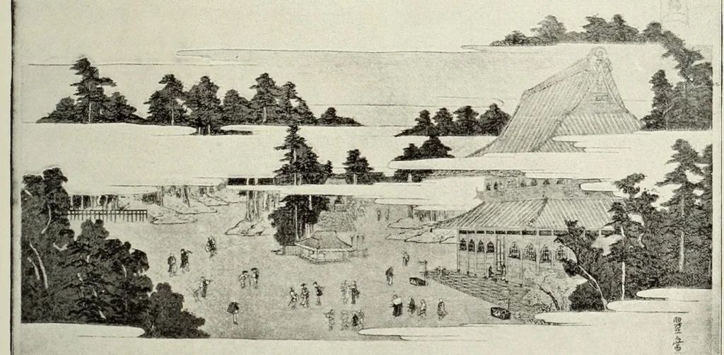 An illustration from A history of Japanese colour -prints, 1910, leaf 349