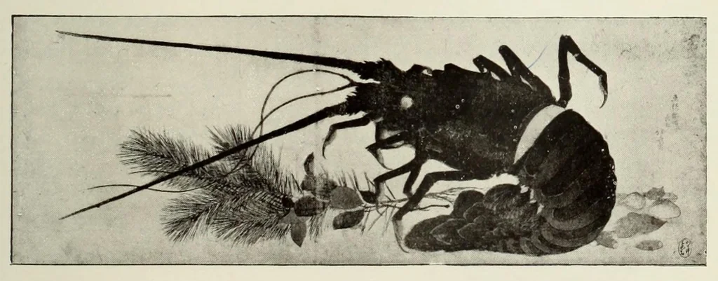 An illustration from A history of Japanese colour -prints, 1910, leaf 375
