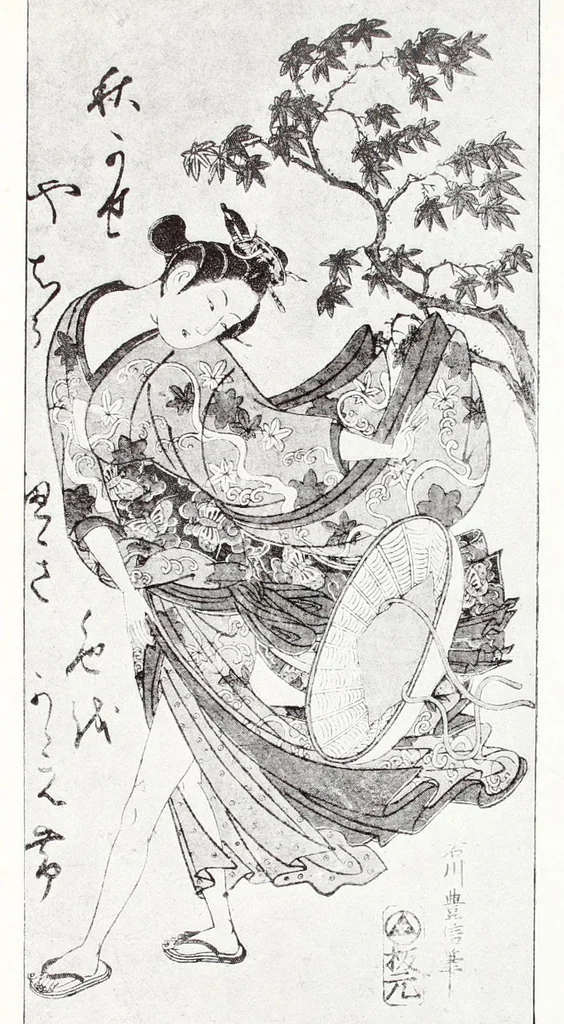 An illustration from A history of Japanese colour -prints, 1910, leaf 47
