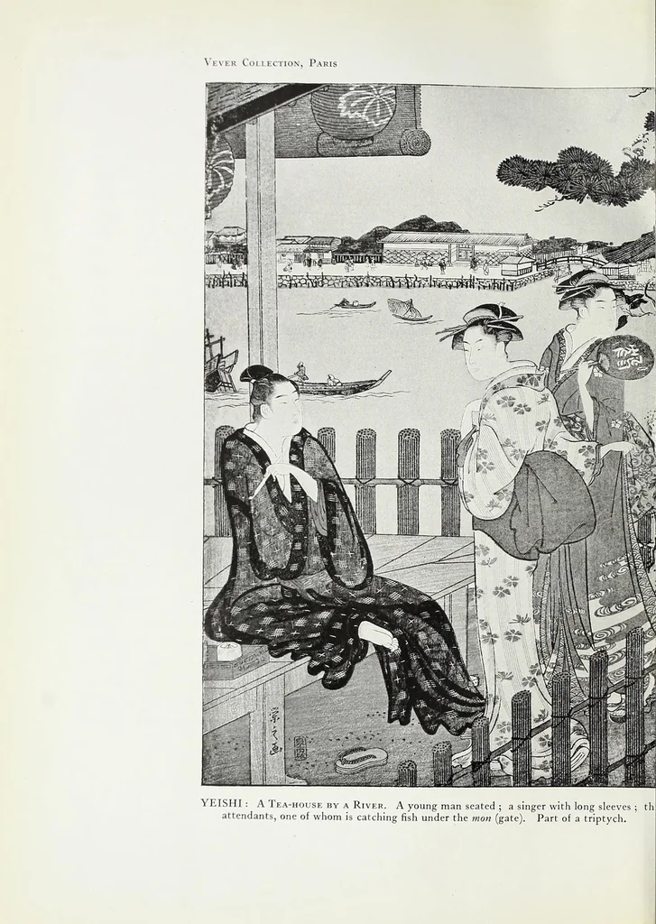An illustration from A history of Japanese colour-prints, 1920, leaf 106