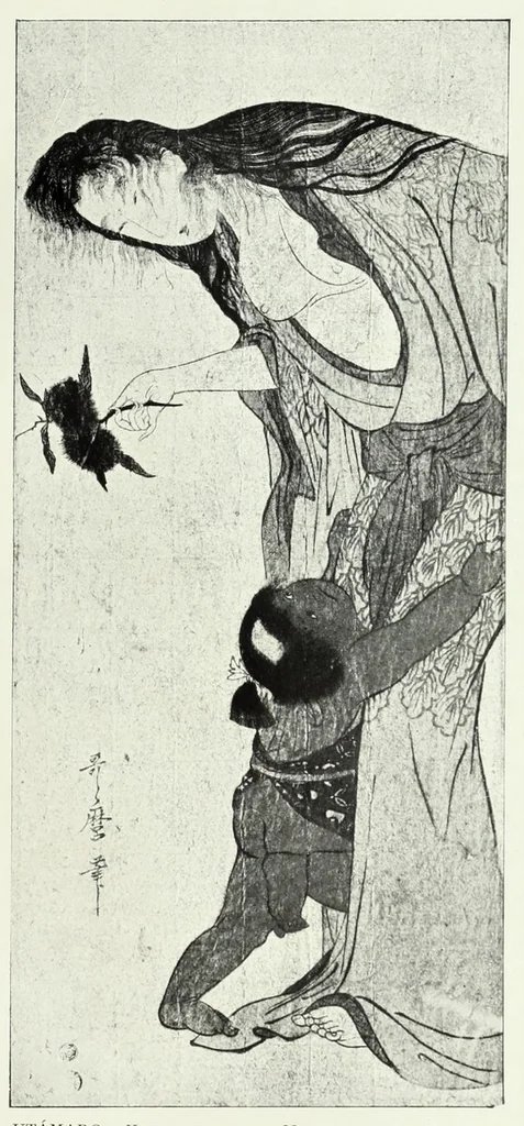An illustration from A history of Japanese colour-prints, 1920, leaf 121