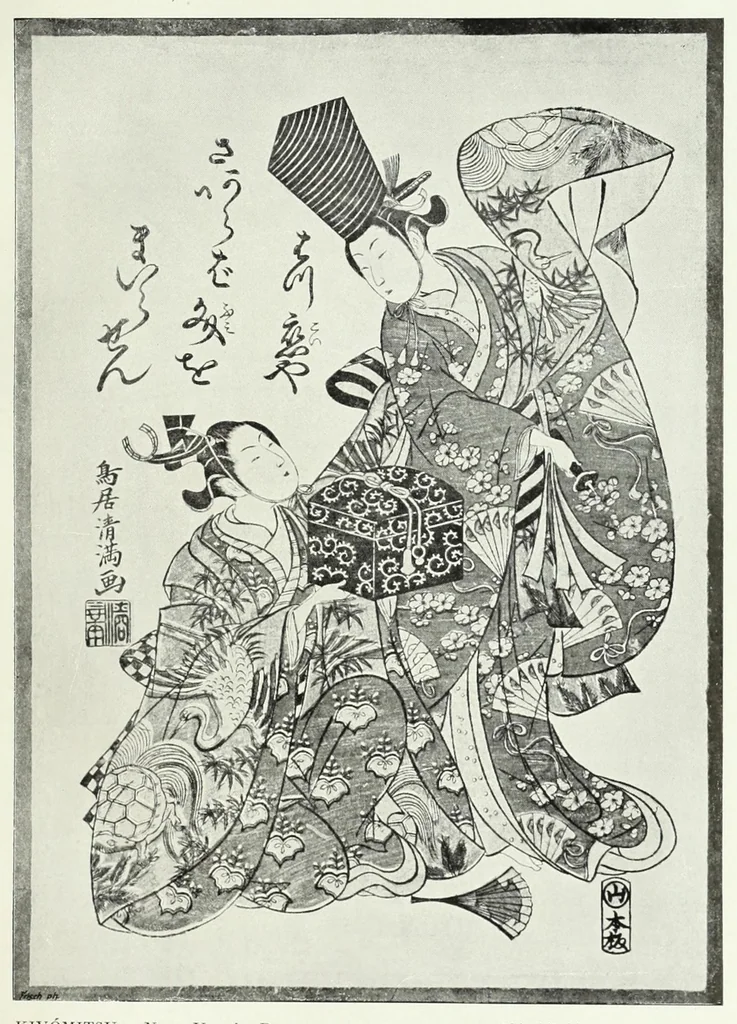 An illustration from A history of Japanese colour-prints, 1920, leaf 205