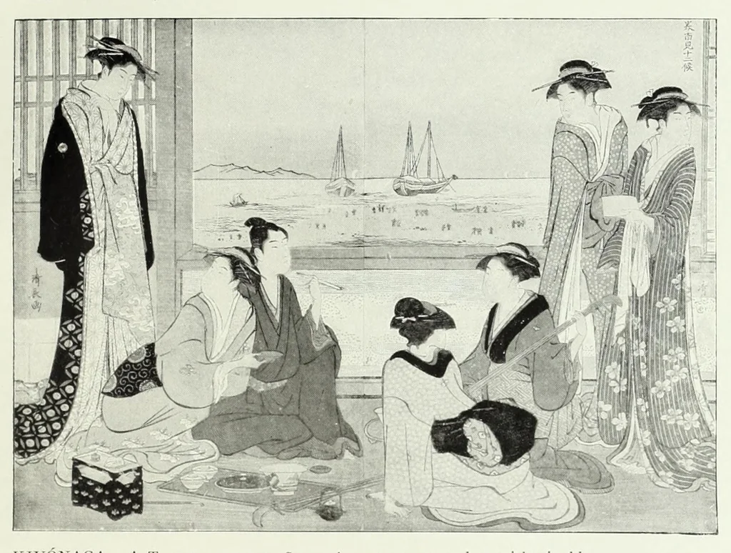 An illustration from A history of Japanese colour-prints, 1920, leaf 269