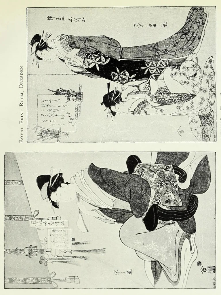 An illustration from A history of Japanese colour-prints, 1920, leaf 293