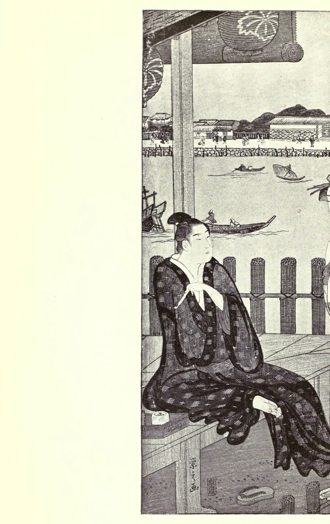 An illustration from A history of Japanese colour-prints, with illustrations in colour and black and white;, 1910, leaf 108