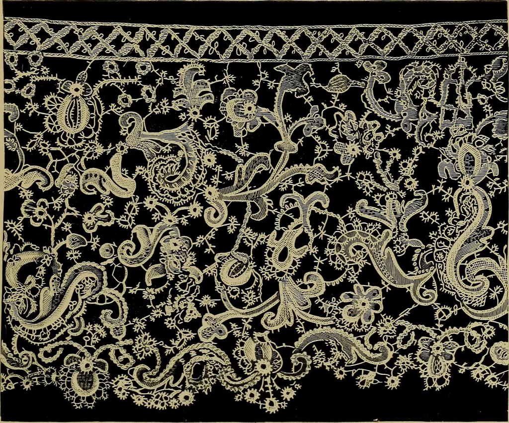 An illustration from History of lace, 1902, leaf 104