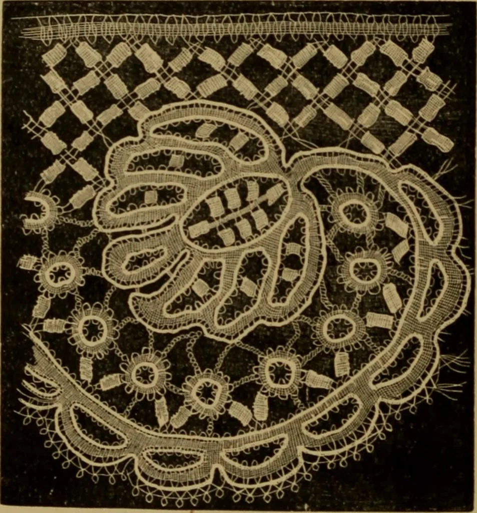 An illustration from History of lace, 1902, leaf 603