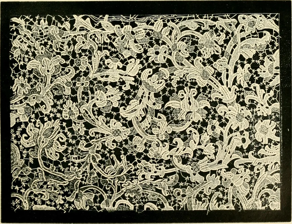 An illustration from History of lace, 1902, leaf 104