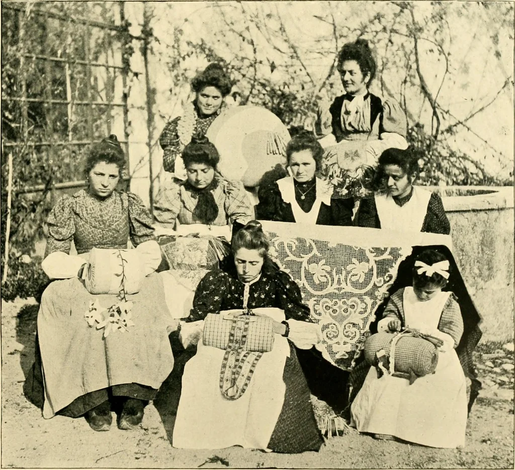 An illustration from History of lace, 1902, leaf 130
