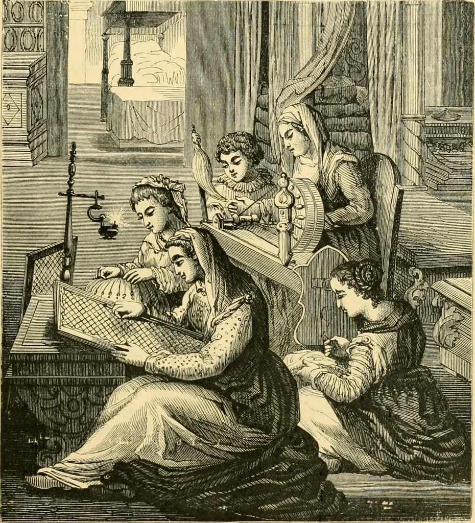 An illustration from History of lace, 1902, leaf 162