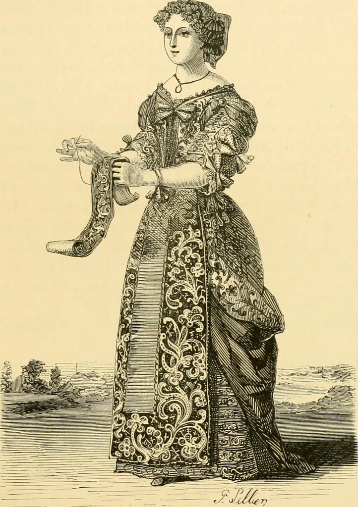 An illustration from History of lace, 1902, leaf 286