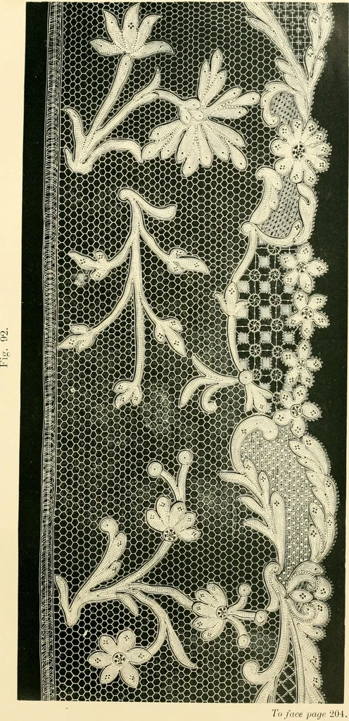 An illustration from History of lace, 1902, leaf 344