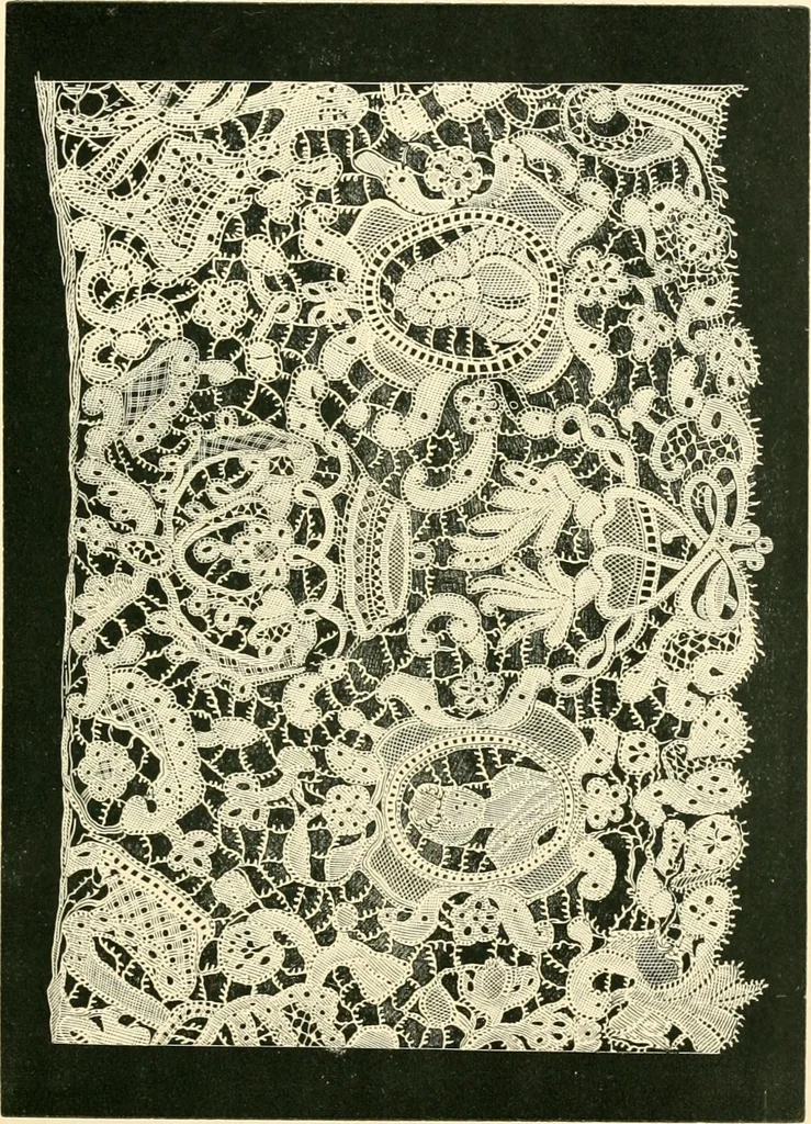An illustration from History of lace, 1902, leaf 356