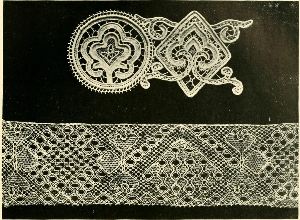 An illustration from History of lace, 1902, leaf 454