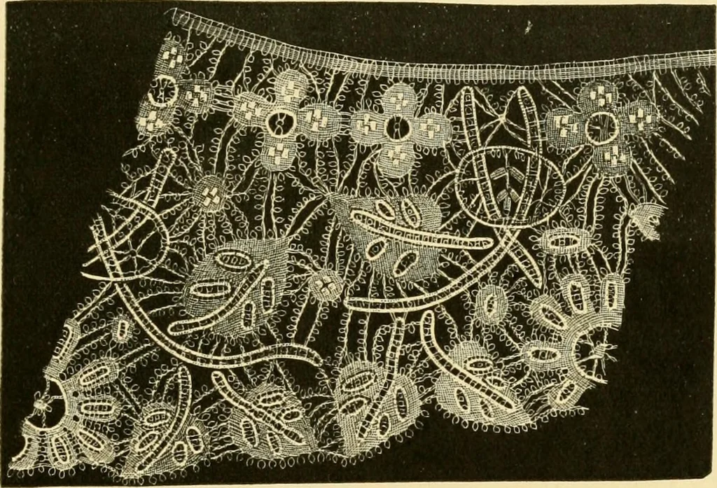 An illustration from History of lace, 1902, leaf 602