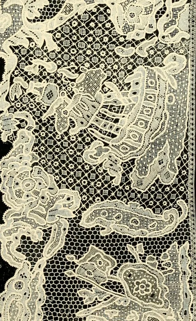 An illustration from History of lace, 1902, leaf 608