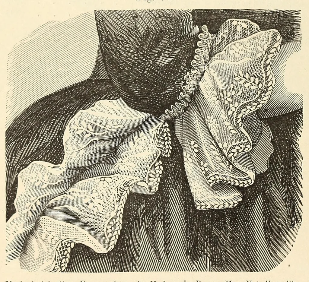 An illustration from A history of lace, 1875, leaf 208