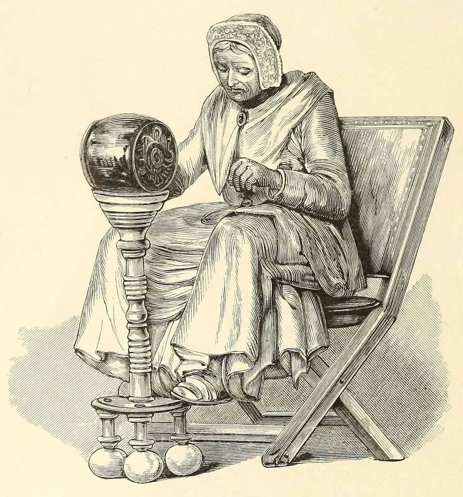 An illustration from A history of lace, 1875, leaf 6