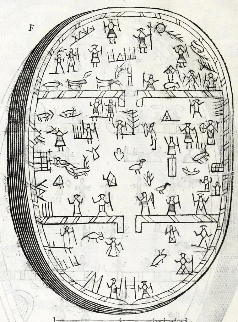 An illustration from The history of Lapland, wherein are shewed the original, manners, habits, marriages, conjurations, &c. of that people, 1674, leaf 72