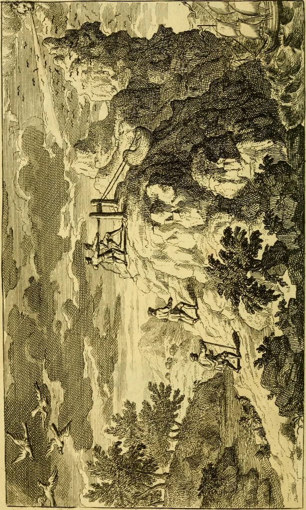 An illustration from The history of the life and adventures of Mr. Duncan Campbell : a gentleman, who, tho' deaf and dumb, writes down any stranger's name at first sight, with their future contingencies of fortune : now living in Exeter Court over-against the Savoy in the Strand, 1720, leaf 33