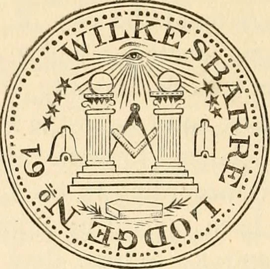 An illustration from A history of Lodge no. 61, F. and A. M., Wilkesbarré, Pa. ... with a collection of masonic addresses .., 1897, leaf 29