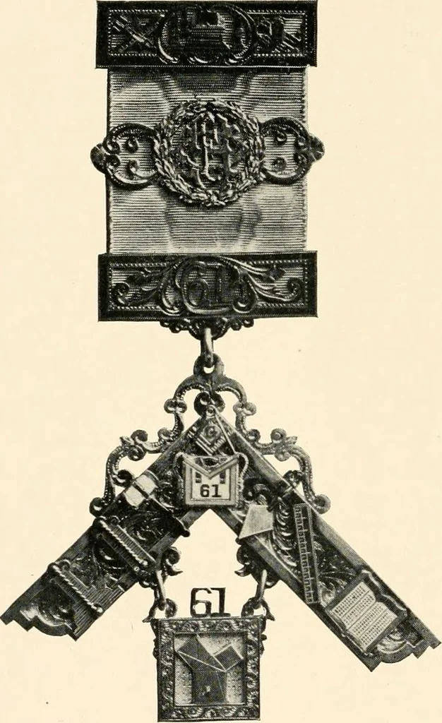 An illustration from A history of Lodge no. 61, F. and A. M., Wilkesbarré, Pa. ... with a collection of masonic addresses .., 1897, leaf 7