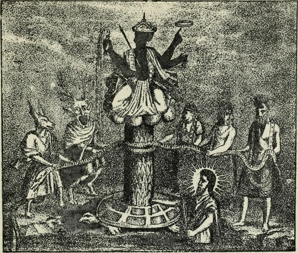 An illustration from The history of magic : including a clear and precise exposition of its procedure, its rites and its mysteries, 1922, leaf 116