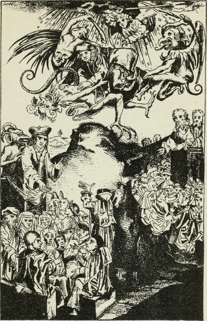 An illustration from The history of magic : including a clear and precise exposition of its procedure, its rites and its mysteries, 1922, leaf 248