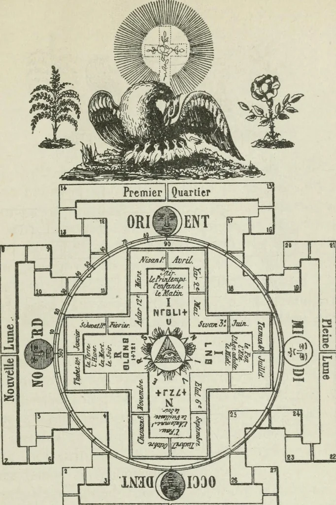 An illustration from The history of magic : including a clear and precise exposition of its procedure, its rites and its mysteries, 1922, leaf 332