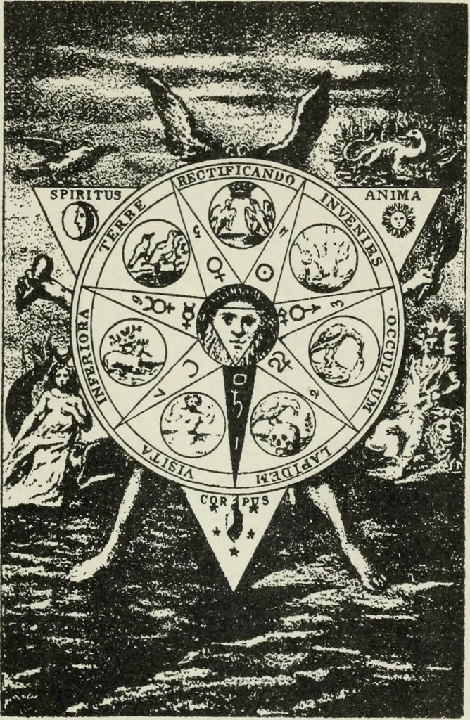 An illustration from The history of magic : including a clear and precise exposition of its procedure, its rites and its mysteries, 1922, leaf 468