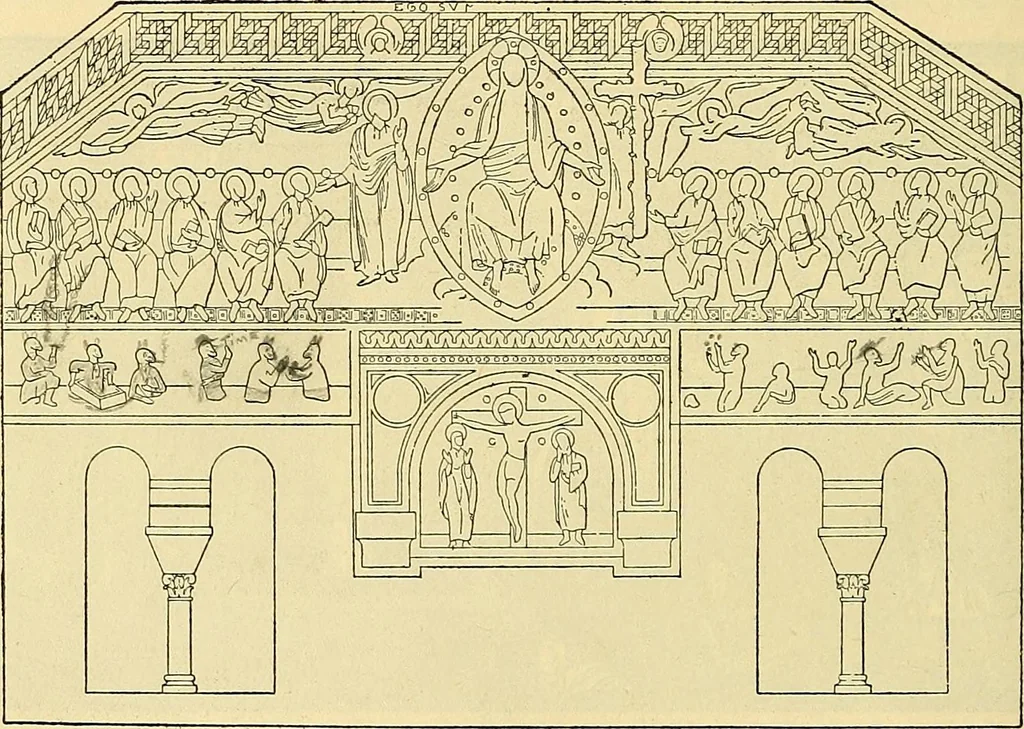 An illustration from History of mediæval art, 1893, leaf 437