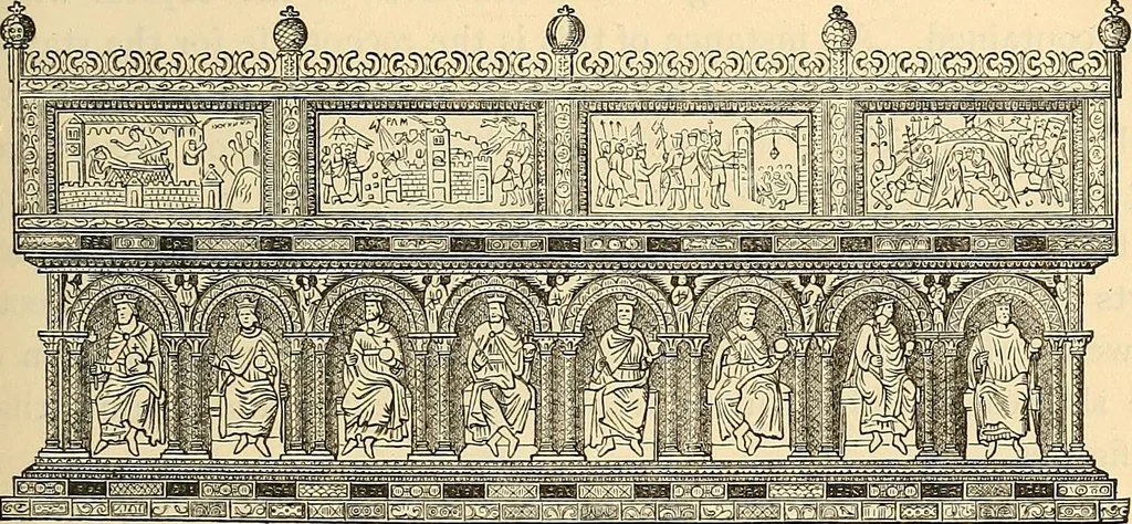 An illustration from History of mediæval art, 1893, leaf 492
