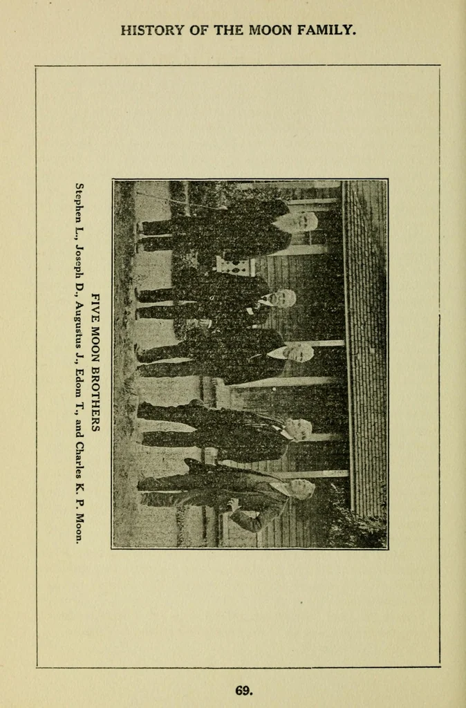 An illustration from The history of the Moon family, 1920, leaf 106