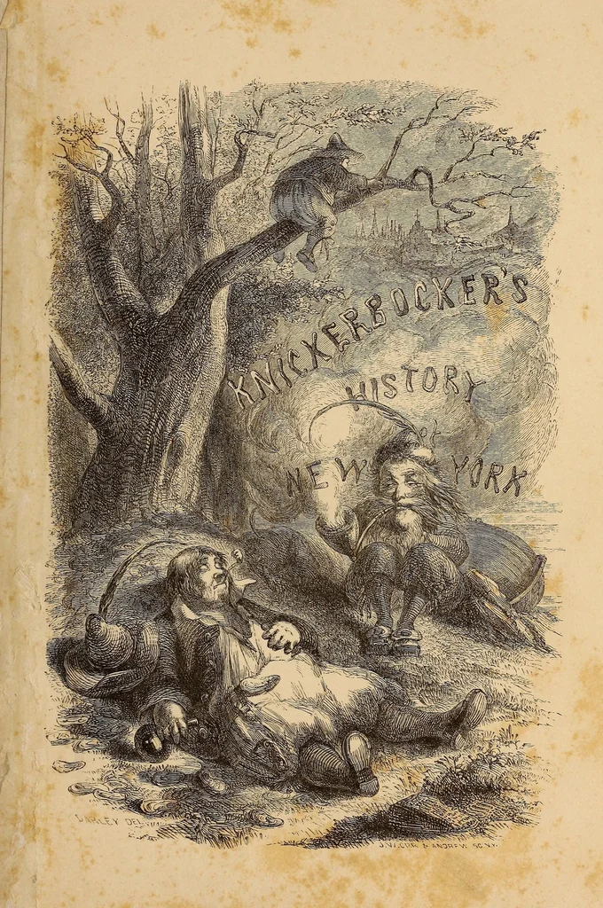 An illustration from A history of New York from the beginning of the world to the end of the Dutch dynasty .., 1850, leaf 11